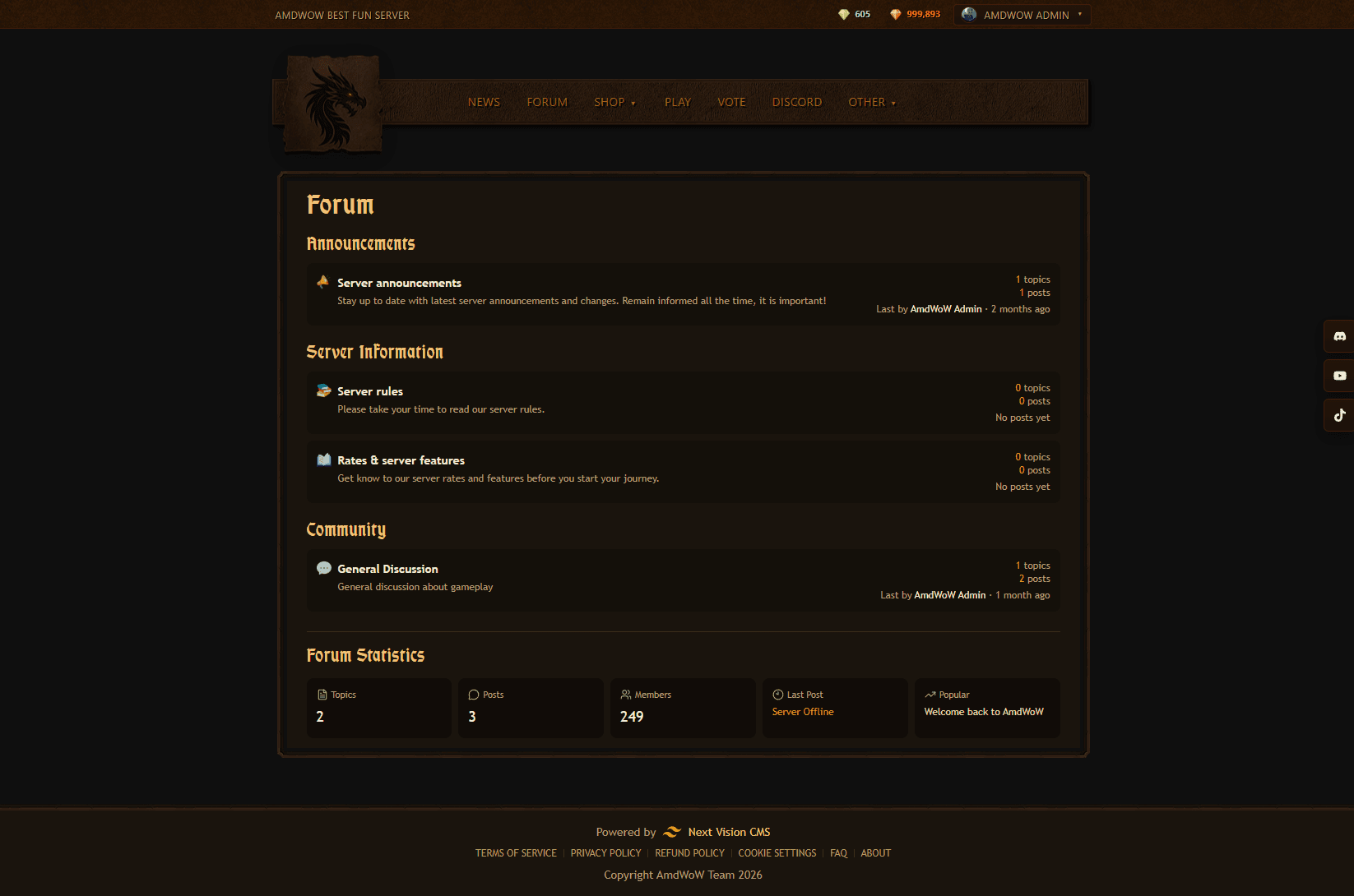 Dragon Storm theme for Next Vision CMS screenshot 3
