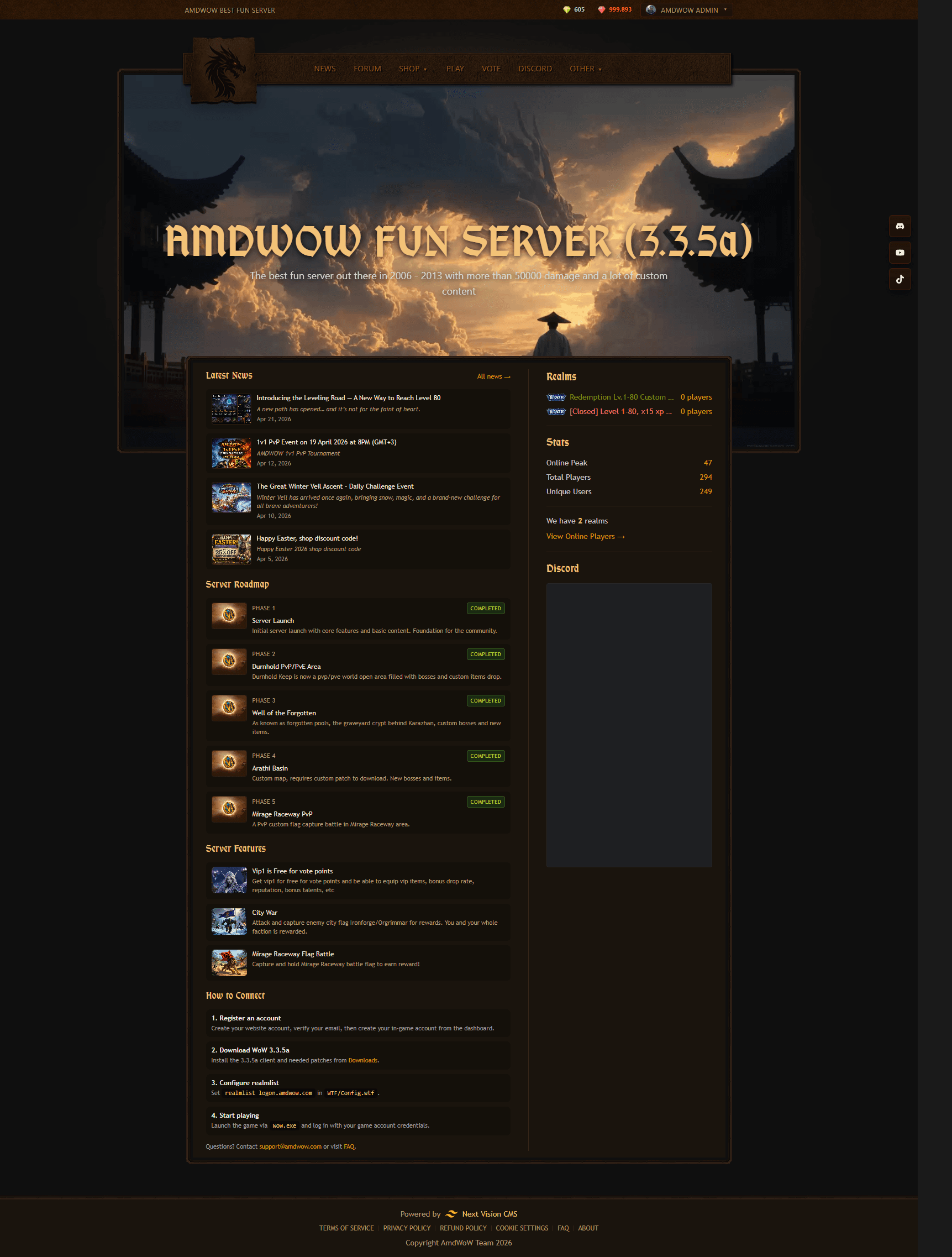 Dragon Storm theme for Next Vision CMS screenshot 1