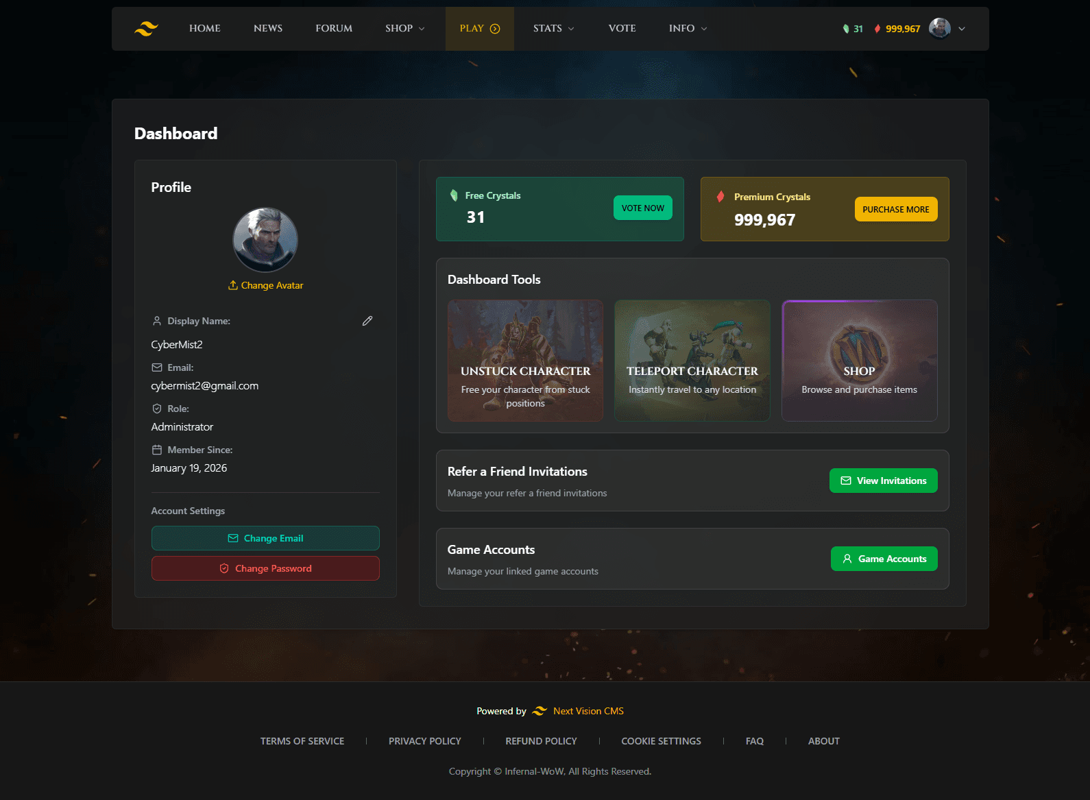 Next Vision CMS screenshot 2